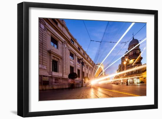 Trams in Seville-Felipe Rodriguez-Framed Photographic Print