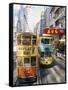 Trams in Wan Chai (Wanchai), Hong Kong, China-Charles Bowman-Framed Stretched Canvas