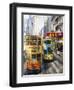 Trams in Wan Chai (Wanchai), Hong Kong, China-Charles Bowman-Framed Photographic Print