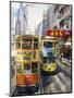 Trams in Wan Chai (Wanchai), Hong Kong, China-Charles Bowman-Mounted Photographic Print