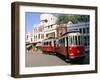 Trams on Istikal Cad, Beyoglu Quarter, Istanbul, Turkey-Bruno Morandi-Framed Photographic Print