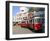 Trams on Istikal Cad, Beyoglu Quarter, Istanbul, Turkey-Bruno Morandi-Framed Photographic Print