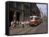 Trams, Prague, Czech Republic-Gavin Hellier-Framed Stretched Canvas