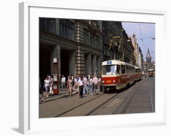 Trams, Prague, Czech Republic-Gavin Hellier-Framed Photographic Print