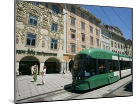 Trams Run Along Herrengasse, Stop at Hauptplatz in Main Street of Old Town, Graz, Styria, Austria-Ken Gillham-Mounted Photographic Print