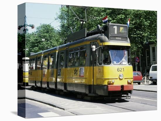 Trams Take Precedence Over All Traffic Except Cycles, Amsterdam, Holland-Michael Short-Stretched Canvas