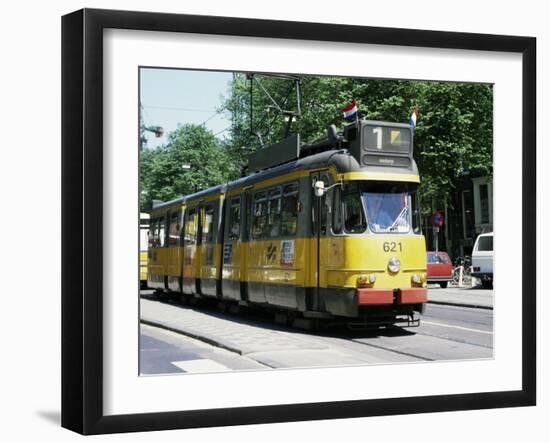 Trams Take Precedence Over All Traffic Except Cycles, Amsterdam, Holland-Michael Short-Framed Photographic Print