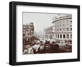 Tramway Electrification at the Junction of Goswell Road and Old Street, London, 1906-null-Framed Photographic Print