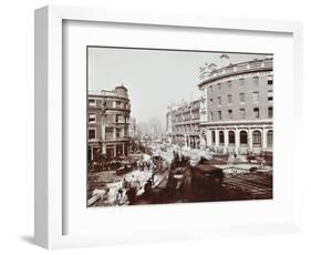 Tramway Electrification at the Junction of Goswell Road and Old Street, London, 1906-null-Framed Photographic Print