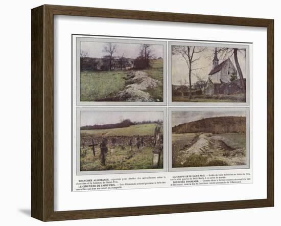 Tranchee Allemande, La Chapelle De Saint-Prix, Le Cimetiere De Saint-Prix, Tranchee Francaise-Jules Gervais-Courtellemont-Framed Premium Photographic Print