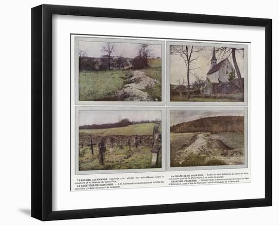 Tranchee Allemande, La Chapelle De Saint-Prix, Le Cimetiere De Saint-Prix, Tranchee Francaise-Jules Gervais-Courtellemont-Framed Premium Photographic Print