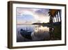 Tranguil Sunset in a Fishing Village-George Oze-Framed Photographic Print