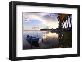 Tranguil Sunset in a Fishing Village-George Oze-Framed Photographic Print