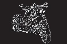 Sketch Motorcycle-Trankvilizator-Framed Art Print