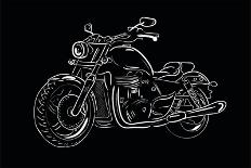 Sketch Motorcycle-Trankvilizator-Stretched Canvas