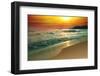 Tranquil Beach Sunset-Lilun-Framed Photographic Print