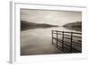 Tranquil Derwent Water at Dusk, Lake District, Cumbria, England. Autumn (October)-Adam Burton-Framed Photographic Print