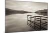 Tranquil Derwent Water at Dusk, Lake District, Cumbria, England. Autumn (October)-Adam Burton-Mounted Photographic Print