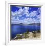 Tranquil Lake Against Cloudy Sky, Sardinia, Italy-null-Framed Photographic Print