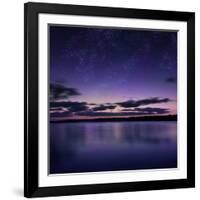 Tranquil Lake Against Starry Sky, Russia-null-Framed Photographic Print