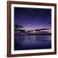 Tranquil Lake Against Starry Sky, Russia-null-Framed Photographic Print