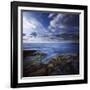 Tranquil Lake and Rocky Shore Against Cloudy Sky, Crete, Greece-null-Framed Photographic Print