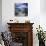 Tranquil Lake and Rocky Shore Against Cloudy Sky, Sardinia, Italy-null-Photographic Print displayed on a wall