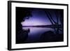 Tranquil Lake and Trees Against Starry Sky, Moscow, Russia-null-Framed Photographic Print