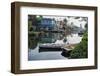 Tranquil Morning at the Venice Canal, Los Angeles-George Oze-Framed Photographic Print