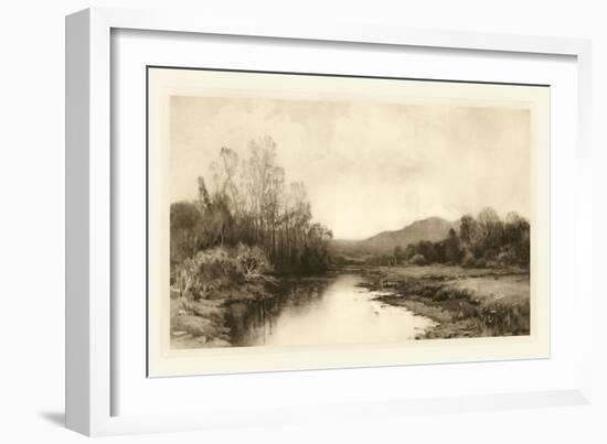 Tranquil Riverscape II-Julian Rix-Framed Art Print