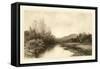 Tranquil Riverscape II-Julian Rix-Framed Stretched Canvas