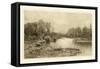 Tranquil Riverscape IV-Julian Rix-Framed Stretched Canvas