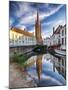 Tranquil Scene in Bruges ,Flanders, Belgium-George Oze-Mounted Photographic Print