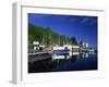 Tranquil Scene of Boats Reflected in Still Water on the Crinan Canal, Crinan, Strathclyde, Scotland-Kathy Collins-Framed Photographic Print