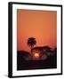 Tranquil Scene of Trees Silhouetted Against the Sun at Sunset, Okavango Delta, Botswana, Africa-Paul Allen-Framed Photographic Print