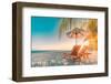 Tranquil Scenery, Relaxing Beach, Tropical Landscape Design. Summer Vacation Travel Holiday Design-icemanphotos-Framed Photographic Print
