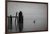 Tranquil Sea View with Wooden Jetty-Sharon Wish-Framed Photographic Print