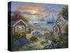 Tranquil Seafront-Nicky Boehme-Stretched Canvas