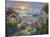 Tranquil Seafront-Nicky Boehme-Stretched Canvas