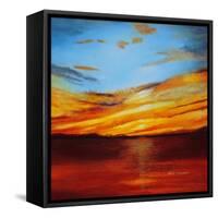 Tranquil Sunset-Herb Dickinson-Framed Stretched Canvas