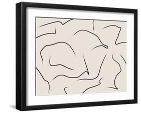 Tranquil Swirling Lines Art-Elena Ristova-Framed Giclee Print