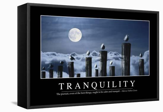 Tranquility: Inspirational Quote and Motivational Poster-null-Framed Stretched Canvas