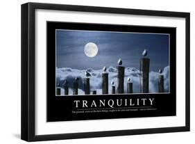 Tranquility: Inspirational Quote and Motivational Poster-null-Framed Photographic Print