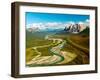 Trans Alaska Oil Pipeline Goes Through the Brooks Range of Alaska-Paul Andrew Lawrence-Framed Photographic Print