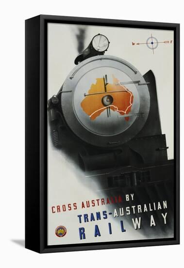 Trans-Australian Railway Poster-Gert Sellheim-Framed Stretched Canvas