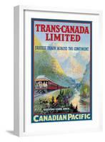 Trans-Canada Limited, Fastest Train Across the Continent-null-Framed Art Print