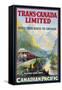 Trans-Canada Limited, Fastest Train Across the Continent-null-Framed Stretched Canvas