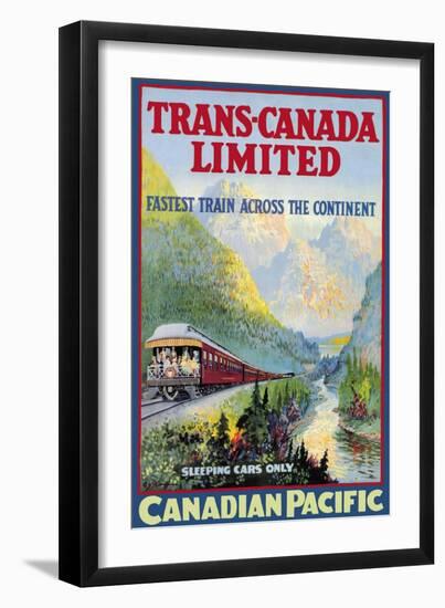 Trans-Canada Limited, Fastest Train Across the Continent-null-Framed Art Print