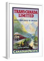 Trans-Canada Limited, Fastest Train Across the Continent-null-Framed Art Print