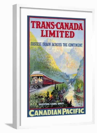 Trans-Canada Limited, Fastest Train Across the Continent-null-Framed Art Print